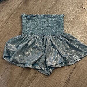 Queen of Sparkles Metallic Blue Childrens Shorts